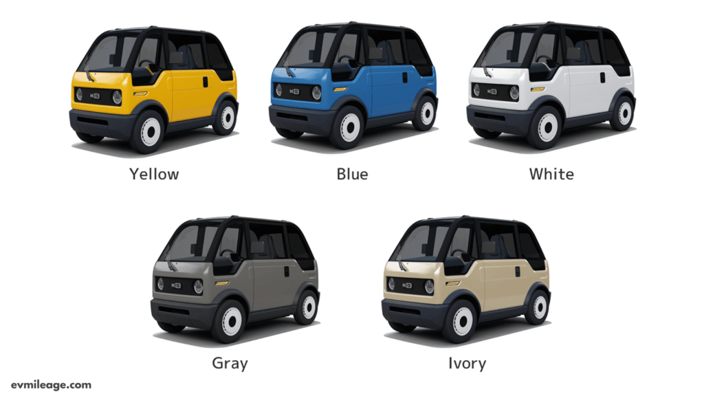 KG Motors Mibot Micro Electric Car All five colours