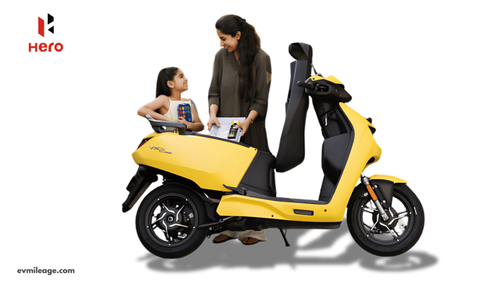 Hero Vida Vx2 Plus electric scooter in matt lime colour