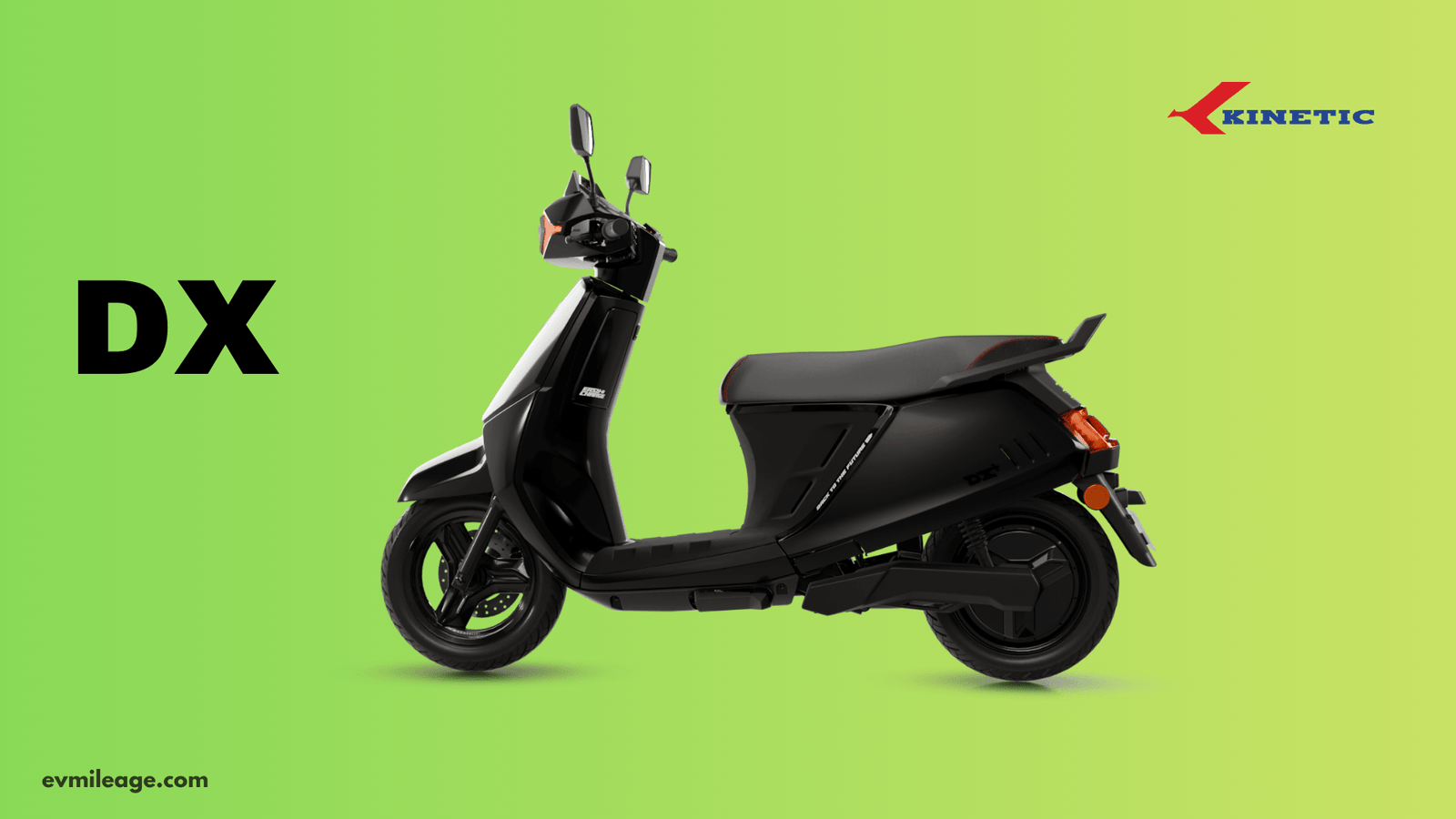 Kinetic DX electric scooter black